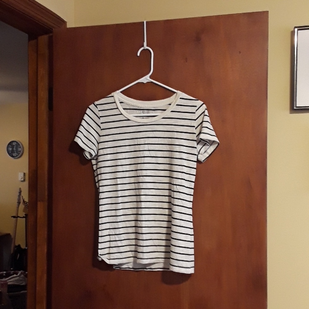 White and black shirt - will be donated Friday